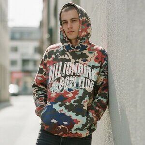 Billionaire Boys Club Camo Landscape Hoodie XXL Streetwear Colorful Cozy